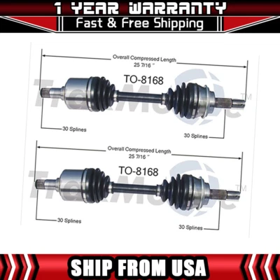 2 ejes delanteros TrakMotive CV para Toyota 4Runner 2003-2017 Foto 1 de 2