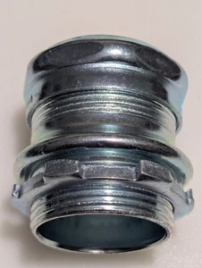 Menge 6 - Bridgeport Fitting, EMT Stecker, 1-1/4" Stahl Kompressionsanschluss - Bild 1 von 4