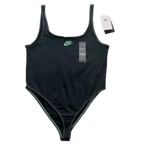 Nike Bodysuit Black Size Large Tight Fit Tank Top NWT Bodycon Workout Running - Picture 1 of 10