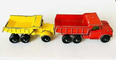 Matchbox England by Lesney Dumper Truck No. 48 1968 Toy Dump Bed Lot + Euclid - Image 1 of 4