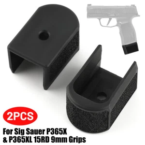 2/4PCS Tactical Grip M agazine Base Plate Extender -For Sig Sauer P365X 12RD 9mm - Picture 1 of 22
