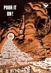 Pour It On! - 1942 - World War II - Propaganda Poster - Picture 1 of 1