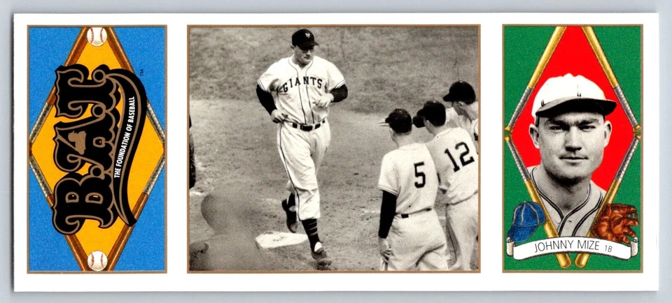 1993 Upper Deck B.A.T. Triple-Folders - Johnny Mize #96 - Image 1 of 2