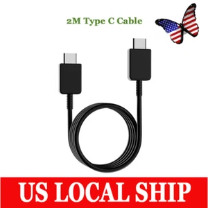 US Stock 6ft USB-C Type C Cable Fast Charging Cord For Samsung S21 S22 S23 Black - Picture 1 of 8