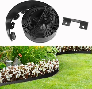 Landscape Edging No Dig 4in x 33FT Garden Border Kit 30 Spikes for Lawn Yard Bed - Picture 1 of 12