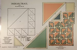 WPA Museum Project Pennsylvania TRAIL c. 1820 Quilt Color Plate No. 15 Art Print - Picture 1 of 8