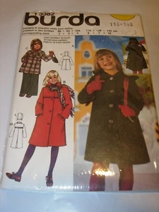 GIRLS TODDLER UNCUT Burda Sewing Pattern 13382 JACKET COAT SIZE 2 3 4 6 7 10 - Picture 1 of 3