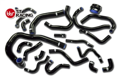 Silicone Hose Kit Toyota Supra MK3 MA70 7MGE/7MGTE/7M-GT 1986-1992 Black 21PCS. - Image 1 of 4