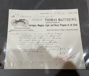 Antiguo vagón buggie carro Thomas Matthews Pittsburgh Brewing UNIONTOWN, PA - Imagen 1 de 5