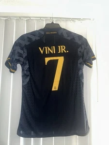 VINI JR #7 REAL MADRID JERSEY AWAY FOOTBALL SHIRT ADIDAS CAMISETA MEN sz M - Picture 1 of 4