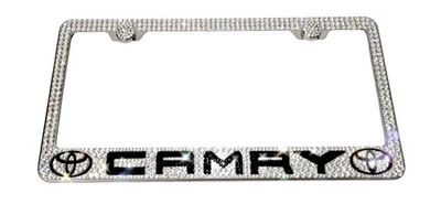 Soporte de marco de matrícula cristalizado cristales transparentes Camry Toyota con tapas Foto 1 de 3