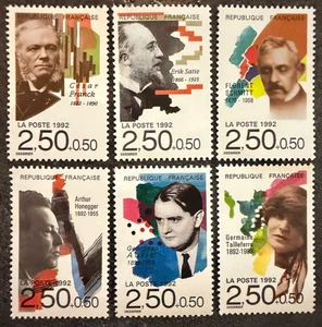 🦬 1992 TIMBRES FRANCAIS NEUF N°2747 à 2752 - Personnages célèbres🦬 - Picture 1 of 1