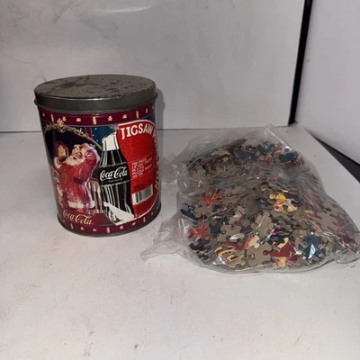 Coca-Cola Santa Claus Christmas 700 Piece Jigsaw Puzzle Collector's Tin - Image 1 of 4