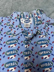 Vintage Nerds Cast Shirt Men’s L Button Up Single Stitch 90’s All Over Print - Picture 1 of 10