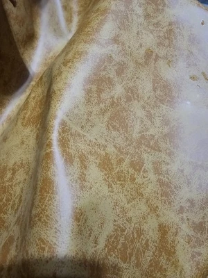 Brown/Yellow Faux Leather Panels 27" x 16.5" - Image 1 of 2