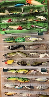 Gran Lote de Señuelos de Pesca Trampas de Sonajero Río 2 Sea Whopper Ploppers Agua Superior Etc. Foto 1 de 4