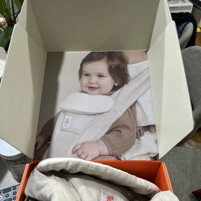 Детская переноска Ergobaby Omni Deluxe хлопок все-в-одном натуральный лен - Изображение 1 из 3