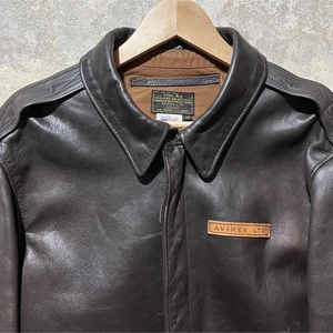 Gebrauchte Avirex A-2 Lederjacke Fliegerjacke außen Herren Größe 44 Farbe Braun - Bild 1 von 8