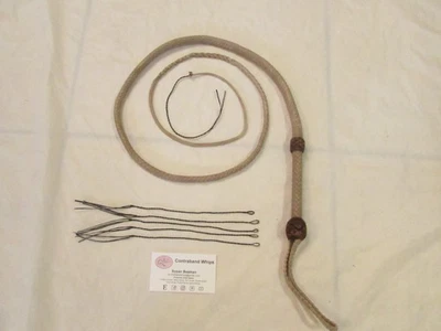Contraband Whips 4 Foot 12 Plait Mini Nylon Paracord Eco Bullwhip - Image 1 of 2