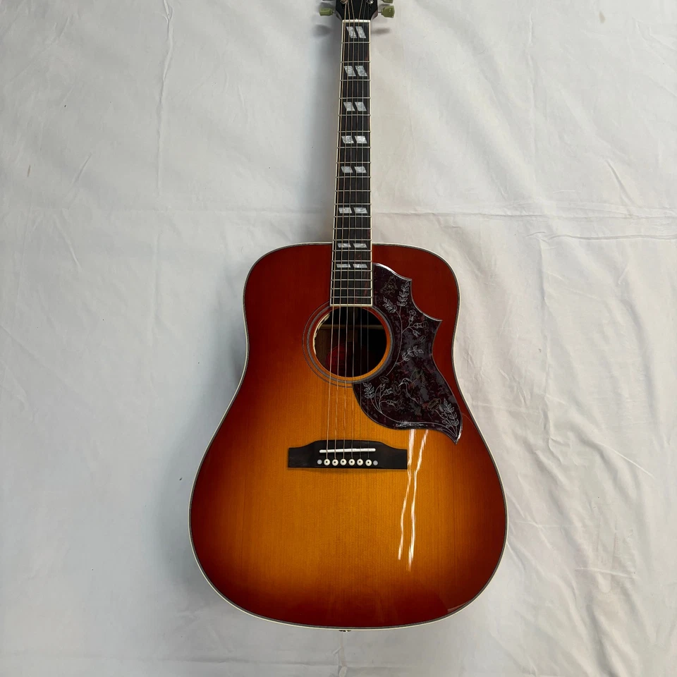 Stunning Sunburst Acoustic Electric Guitar - HUMMINGBIRD STYLE Design w/Cutaway - Image 1 of 4