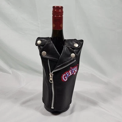 Chaqueta de cuero Beer Wine Booze Bottle grasa Thunderbirds cremallera de trabajo Foto 1 de 4