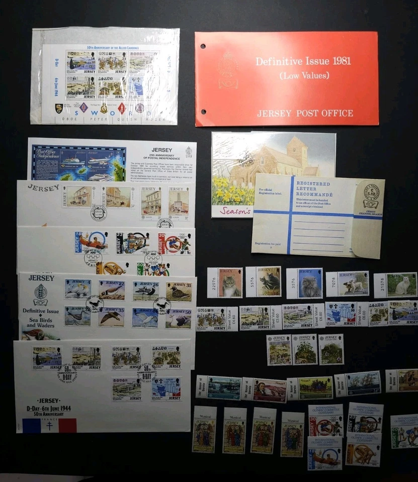 Jersey UK GB Stamp (MNH), Covers, Postal LOT. See Pics/ Read Description - Image 1 of 4