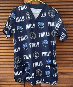 Blusa Médica Philadelphia Phillies City Connect Azul Adulto Grande con Defectos - Imagen 1 de 5