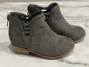 Dolcetta Scout Toddler Boots Booties Gray Back Zipper Size 6 - Picture 1 of 6