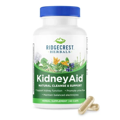 Ridgecrest Herbals KidneyAid добавка для поддержки здоровья почек гортензия лошадь - Изображение 1 из 4