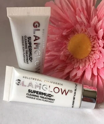 ¡NUEVOS tratamientos de limpieza GlamGlow Supermud! Tamaño de viaje 1 X 0,24 oz Foto 1 de 4