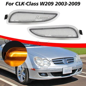 Par de luces de señalización laterales de parachoques delantero transparentes para Mercedes W209 Clase CLK 2003-2009 - Imagen 1 de 7