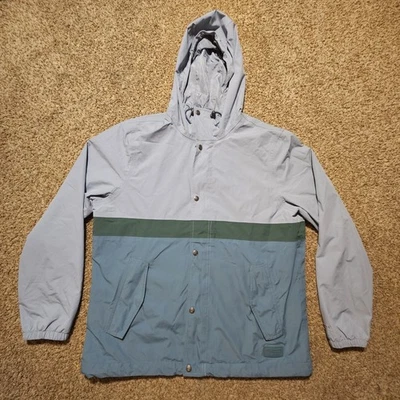 LL Bean Flannel Lined Jacket Mountain Classic Coat Men's Large Hooded Rain Water - Image 1 of 4