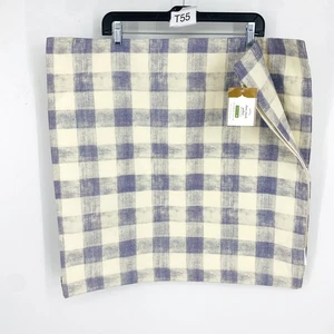Set 2 Pottery Barn Accents Rhett Check Pillow Cotton/Linen 24x24" Pillow Covers - Picture 1 of 9