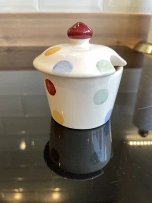 Emma Bridgewater Polka Dot Dollies Zuckerdose/Schüssel/Schale mit Deckel Tiny Mini - Bild 1 von 4