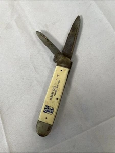 Vintage 2-Blade Pocketknife - advertisement - ALBANY FELT COMPANY Albany NY ☆ - Picture 1 of 15
