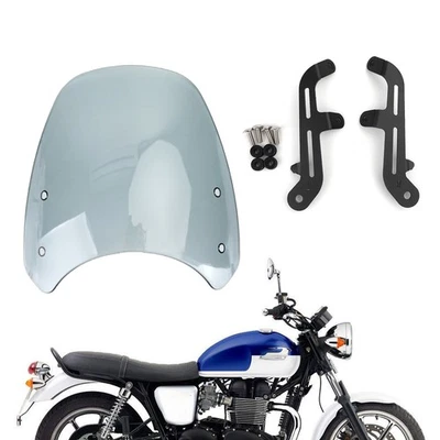 Parabrisas de motor de plástico ABS para Triumph Bonneville T100 T120 gris Foto 1 de 4