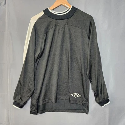 Umbro Womens Long Sleeve Workout Top Size L Black Football Training Exercise - Image 1 of 4