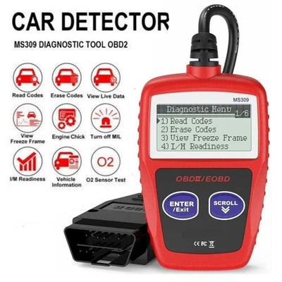 Car Code Reader OBD2 Scanner Car Check Automotive Engine Fault Diagnostic Tool - Image 1 of 4