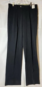 Tommy Bahama Pantalones de Seda Para Hombre Negro Vestido Informal Plisado Relajarse Pierna Recta 29x32 - Imagen 1 de 12