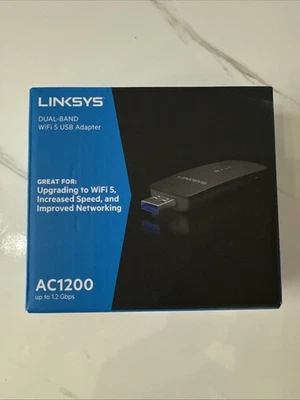 Linksys WUSB6300 Dual-Band AC1200 Wireless USB 3.0 Adapter - Black - Image 1 of 2