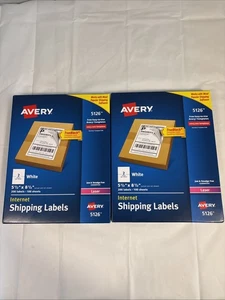 Avery Shipping 5126 Labels 5.5" X 8.5" 200 Labels White Lot Of 2 Total Of 400 - Picture 1 of 8