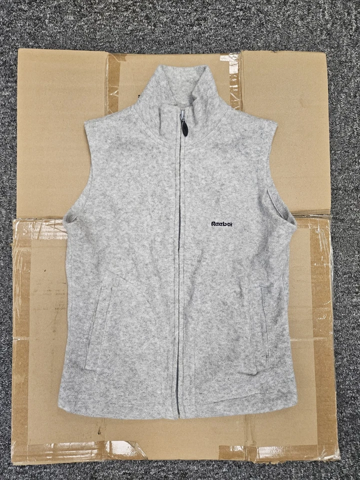 Reebok Vintage Fleece Gilet Regular Fit Women’s Grey UK 8 Women’s Small Amazing - Image 1 of 4