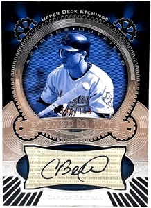 2004 Upper Deck Etchings - Carlos Beltran - Etched in Time Autograph Silver /150 - Picture 1 of 2