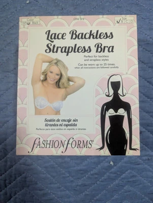 Модные формы кружева без спинки бюстгальтер без бретелек белый размер A новый - Изображение 1 из 2