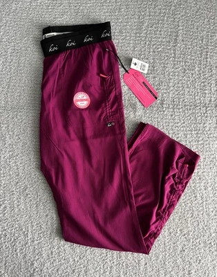 Koi Lite Scrub Pants Women’s Medium Reg Raspberry Spirit Slim Stretch Nursing - Image 1 of 4