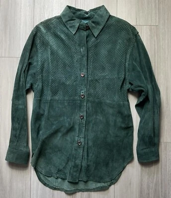 Camisa chaqueta vintage de gamuza de cuero Wilson para mujer talla pequeña *Leer* Foto 1 de 4