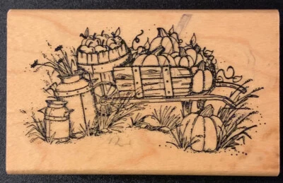 Estampilla de goma de carro de cosecha de calabaza de otoño Art Impressions Foto 1 de 3