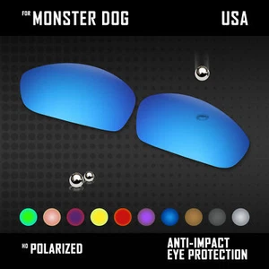 Lentes de repuesto polarizadas antiarañazos para Oakley Monster Dog opciones - Imagen 1 de 10