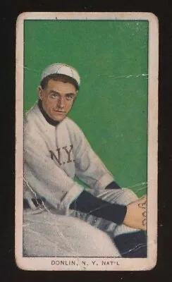 1909-11 T206 Mike Donlin sentado New York Giants Sweet Caporal Series 150 PR-FR Foto 1 de 2