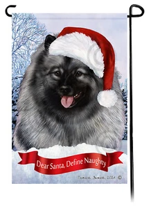 Dear Santa, Define Naughty Garden Flag - Keeshond 079 - Picture 1 of 1